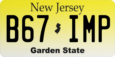 NJ license plate B67IMP