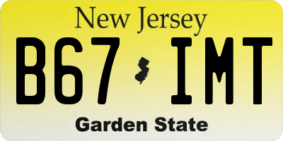 NJ license plate B67IMT