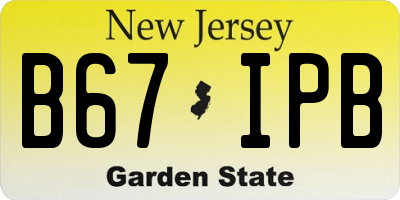 NJ license plate B67IPB