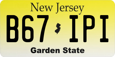 NJ license plate B67IPI