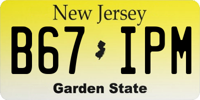 NJ license plate B67IPM