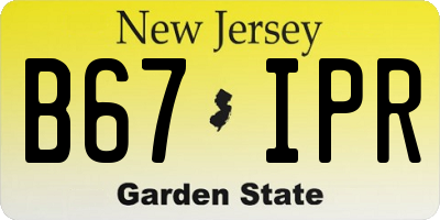 NJ license plate B67IPR