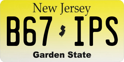 NJ license plate B67IPS