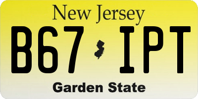 NJ license plate B67IPT