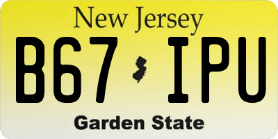 NJ license plate B67IPU
