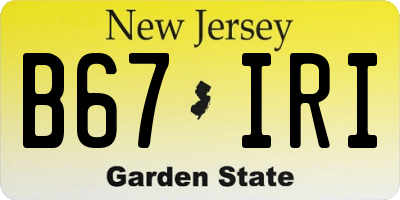 NJ license plate B67IRI