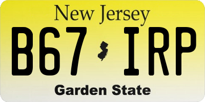 NJ license plate B67IRP