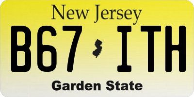 NJ license plate B67ITH