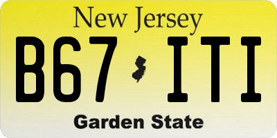 NJ license plate B67ITI