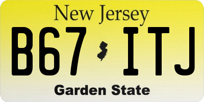 NJ license plate B67ITJ