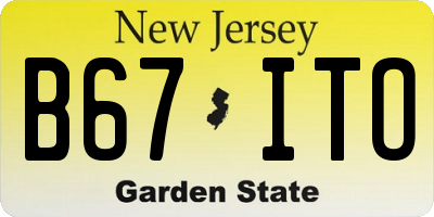 NJ license plate B67ITO