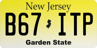 NJ license plate B67ITP