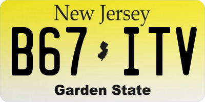 NJ license plate B67ITV