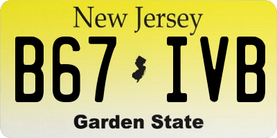 NJ license plate B67IVB
