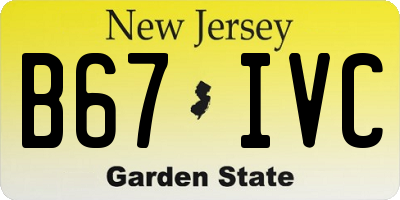 NJ license plate B67IVC
