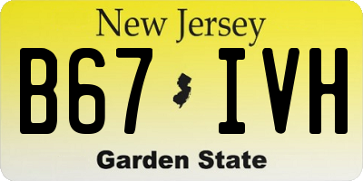 NJ license plate B67IVH