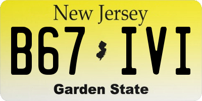 NJ license plate B67IVI