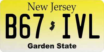 NJ license plate B67IVL