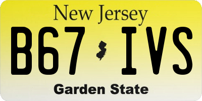 NJ license plate B67IVS