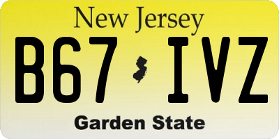 NJ license plate B67IVZ