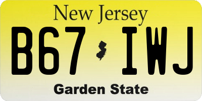 NJ license plate B67IWJ