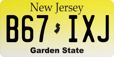 NJ license plate B67IXJ