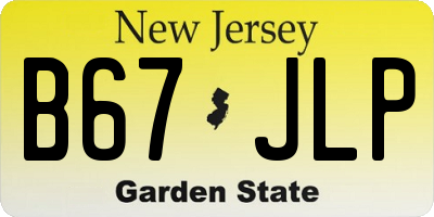 NJ license plate B67JLP