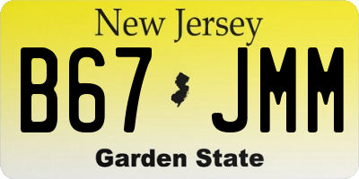 NJ license plate B67JMM