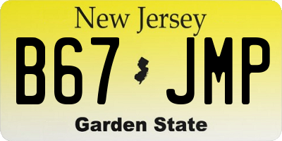 NJ license plate B67JMP