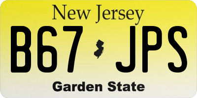 NJ license plate B67JPS
