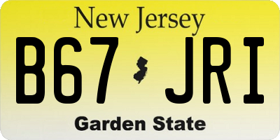 NJ license plate B67JRI