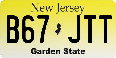 NJ license plate B67JTT