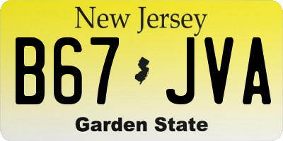 NJ license plate B67JVA
