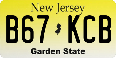 NJ license plate B67KCB