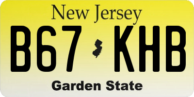NJ license plate B67KHB