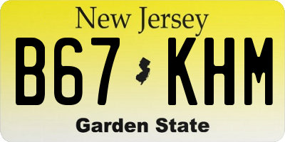 NJ license plate B67KHM