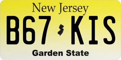 NJ license plate B67KIS