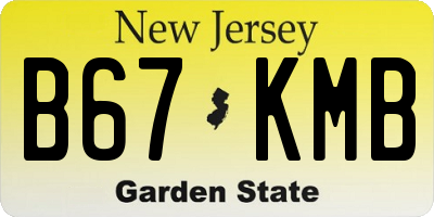 NJ license plate B67KMB