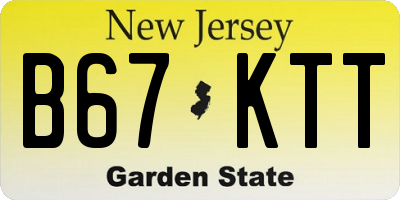 NJ license plate B67KTT