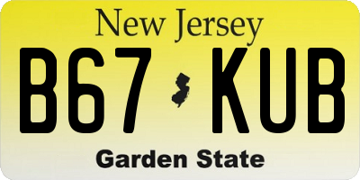 NJ license plate B67KUB