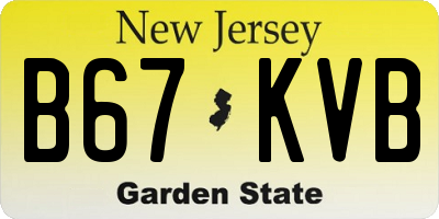 NJ license plate B67KVB