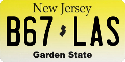 NJ license plate B67LAS