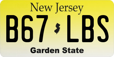 NJ license plate B67LBS