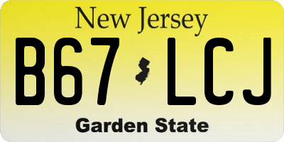 NJ license plate B67LCJ