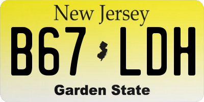 NJ license plate B67LDH