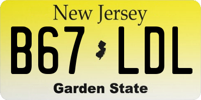 NJ license plate B67LDL