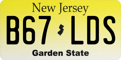 NJ license plate B67LDS