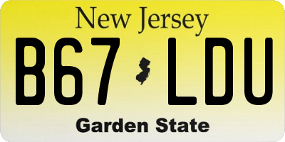 NJ license plate B67LDU