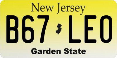 NJ license plate B67LEO