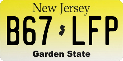 NJ license plate B67LFP